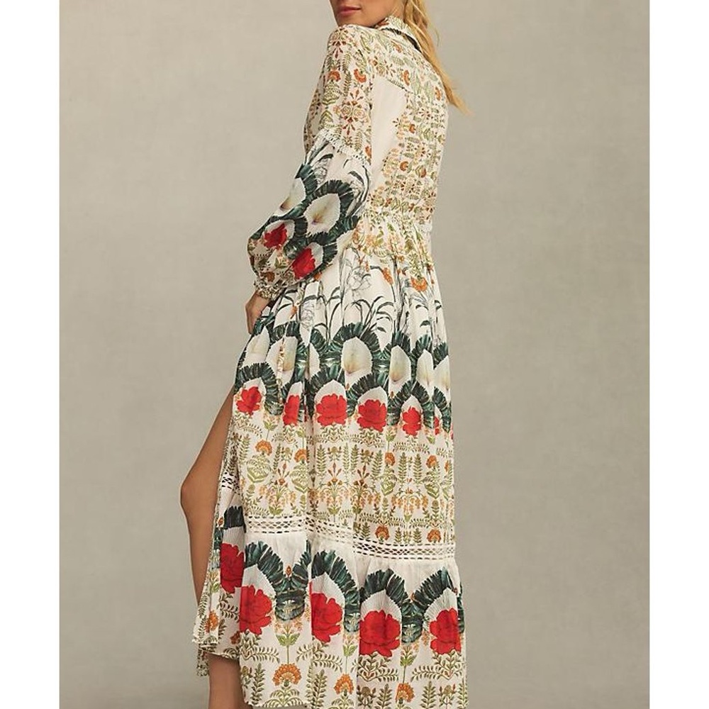 The Eleanora Printed Buttondown Midi Shirt Dress | LP